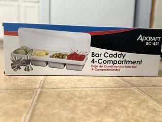 4 Compartment Bar Caddy Organizer for Kitchen Counter
