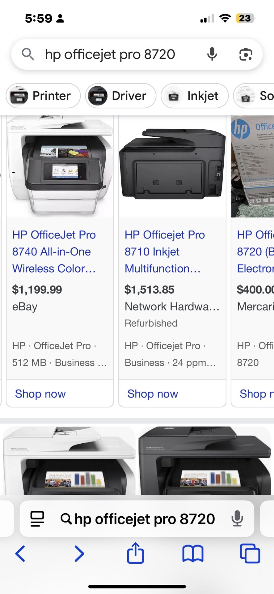 HP OfficeJet Pro 8740 all in one Wireless color