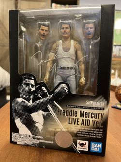 Bandai Queen Freddie Mercury Action Figure Live Aid Ver. S.H. Figuarts Music New