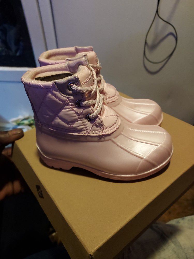 Brand New Sperry Duck Boots (Pink)