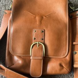 leather flap satchel