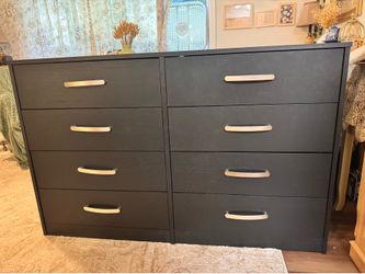 8 drawers dresser ,black color