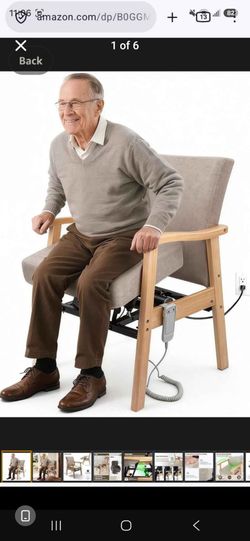 Sit-to-Stand Patient Lift for disabled elderly sit stand stander lifterPower Lift Chair for Elderly - Solid Wood Sit to Stand Chair with Reinforced St