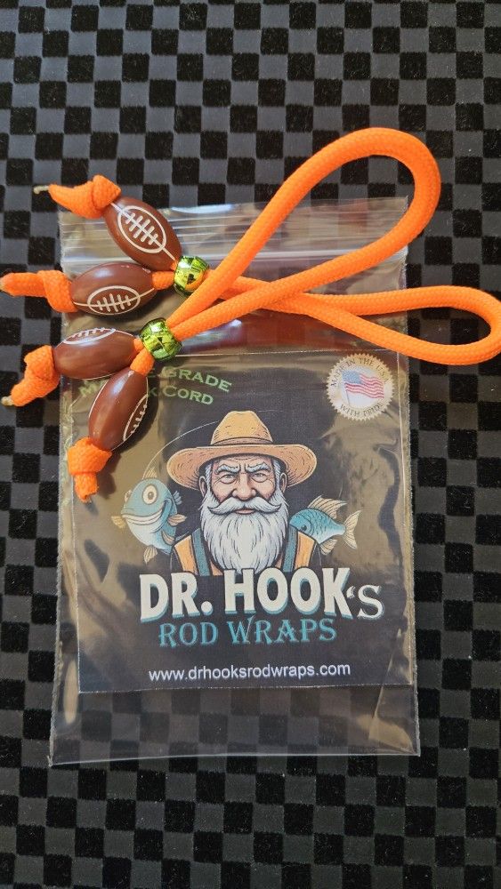 Hi-Viz Football Themed Fishing Rod Wraps