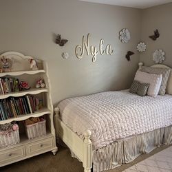 POTTERY BARN Kids Twin Bed & Bookcase