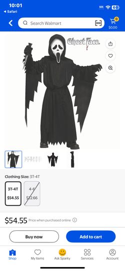 Toddler Ghost Face Costume