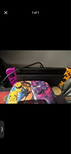 Nintendo switch with pokemon pro controller