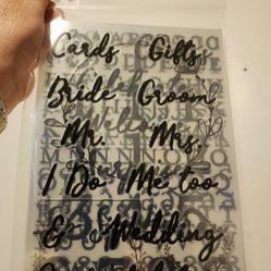 Wedding Black Vinyl Stickers 12 Sheets BNIP