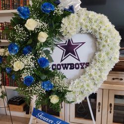 Funeral Flower Arrangement Dallas Cowboys 