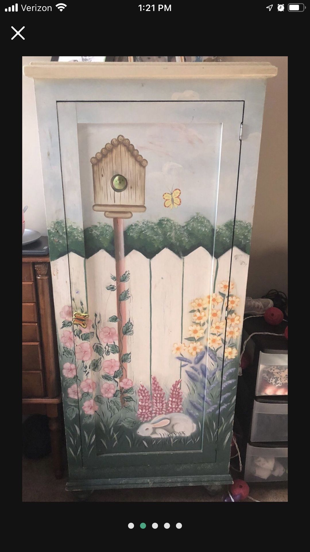 Bedroom Night Stand And Tall Cabinet
