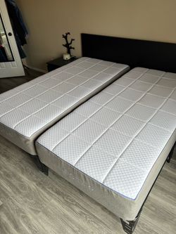 Authentic Nectar Twin XL Gel Memory Foam Mattress & Heavy-Duty Steel Frame