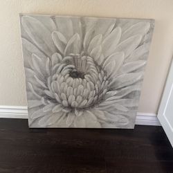 Beautiful Black And White Flower Painting