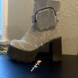 Dolls Kills Rhinestones Boots Size 8