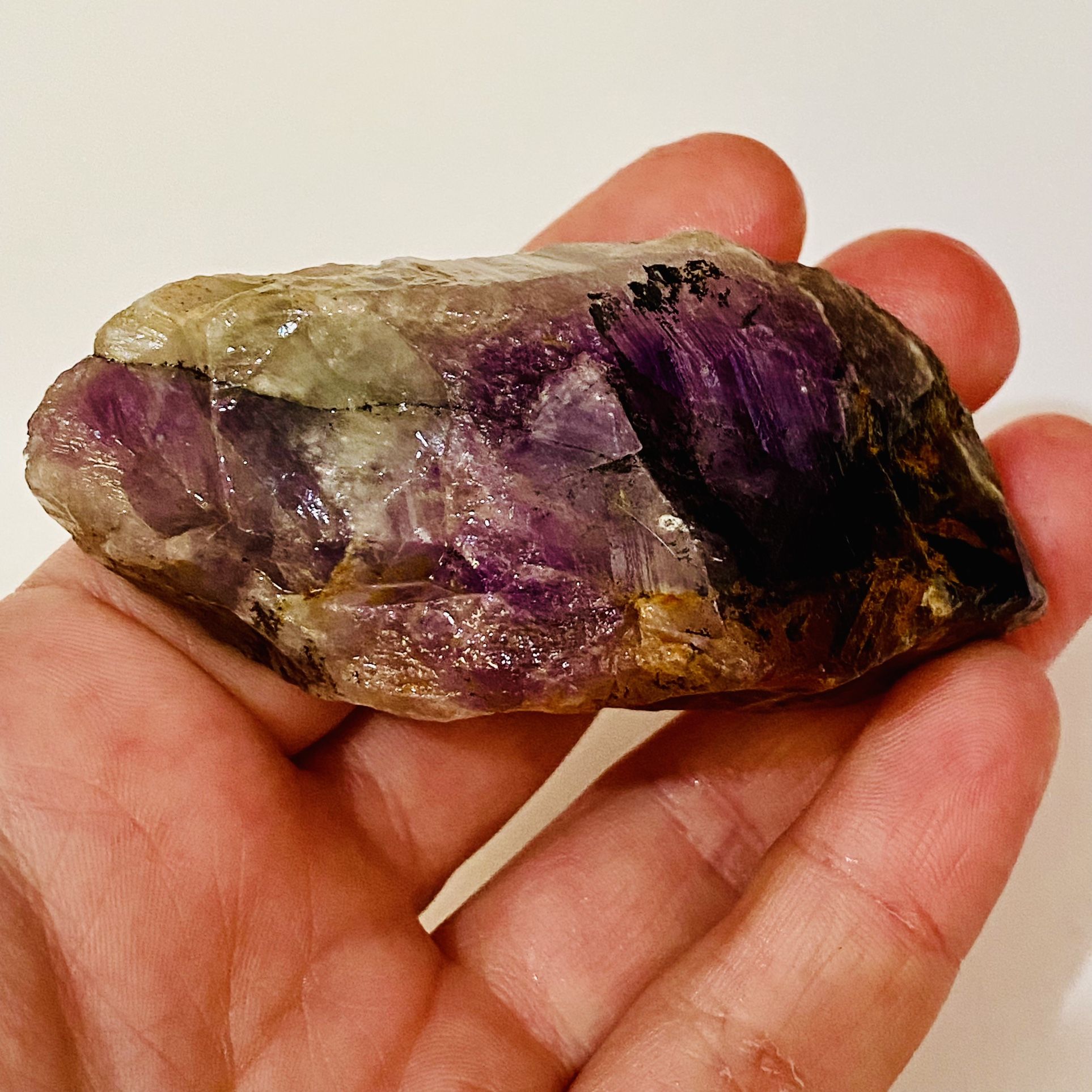 Chevron Purple Amethyst Point Africa Raw Natural Rough Crystal Mineral Rock 78g