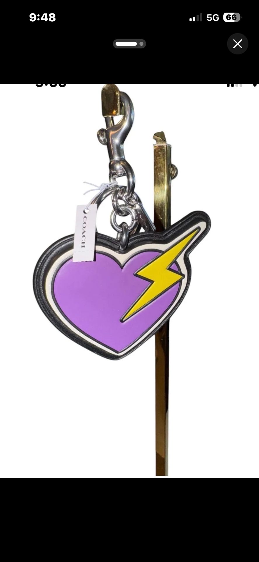 Coach Electric Heart Charm