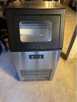AGLUCKY Commercial Ice Maker – 45 Lbs/Day – Self Cleaning – Complete Setup