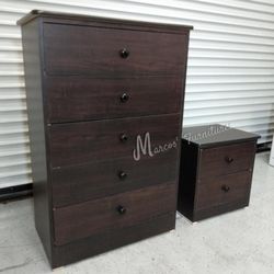 Brown Mocha Bedroom Dresser Set! Compact Size