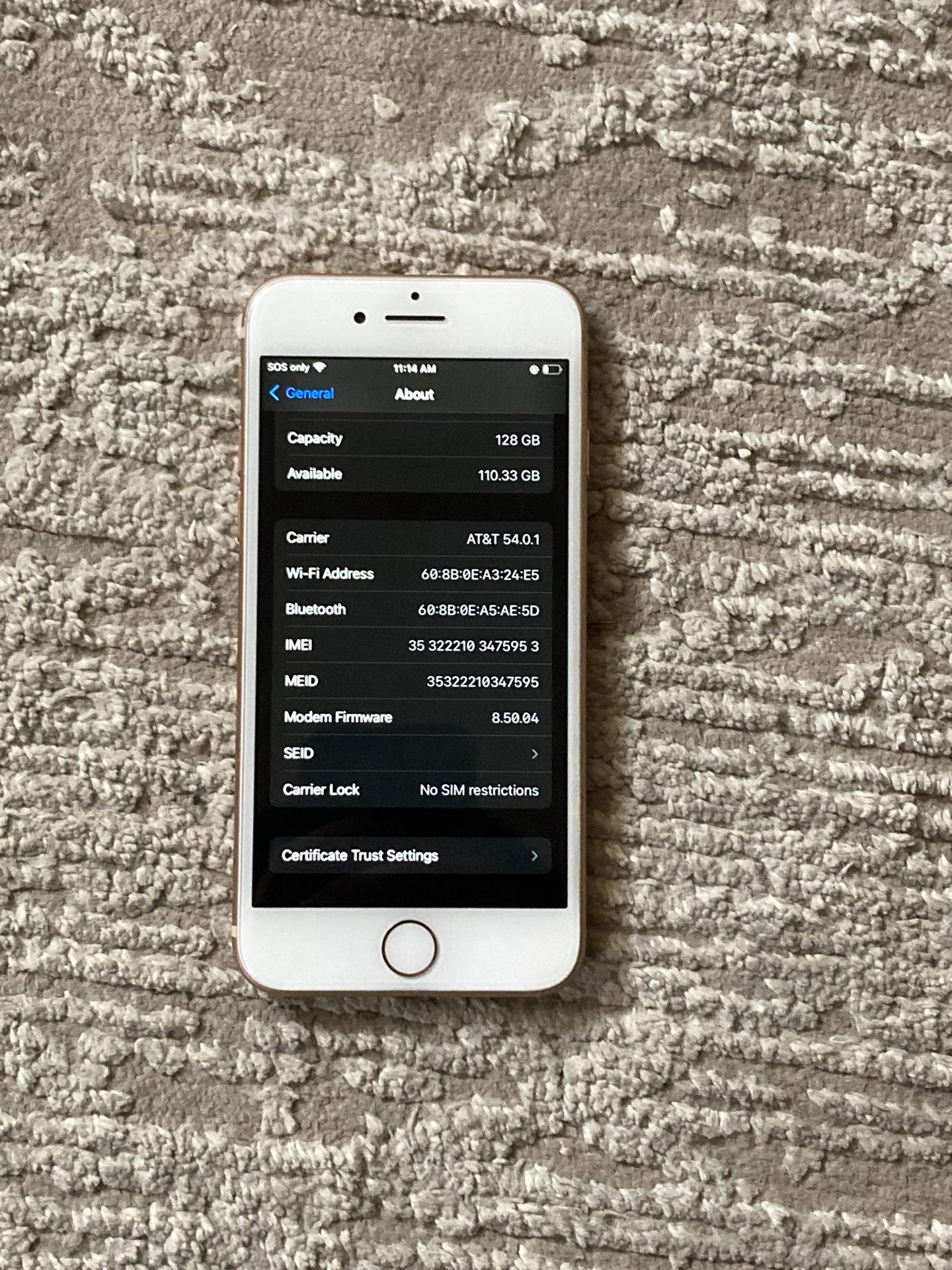 iPhone 8 Unlocked 128 GB Any Carrier
