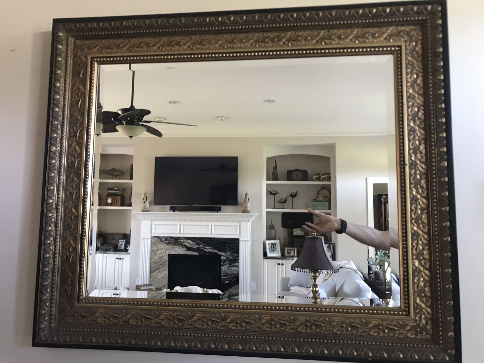 Ornate Beveled mirror. 32x38
