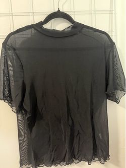 Women’s Black Sheer Top- Size L