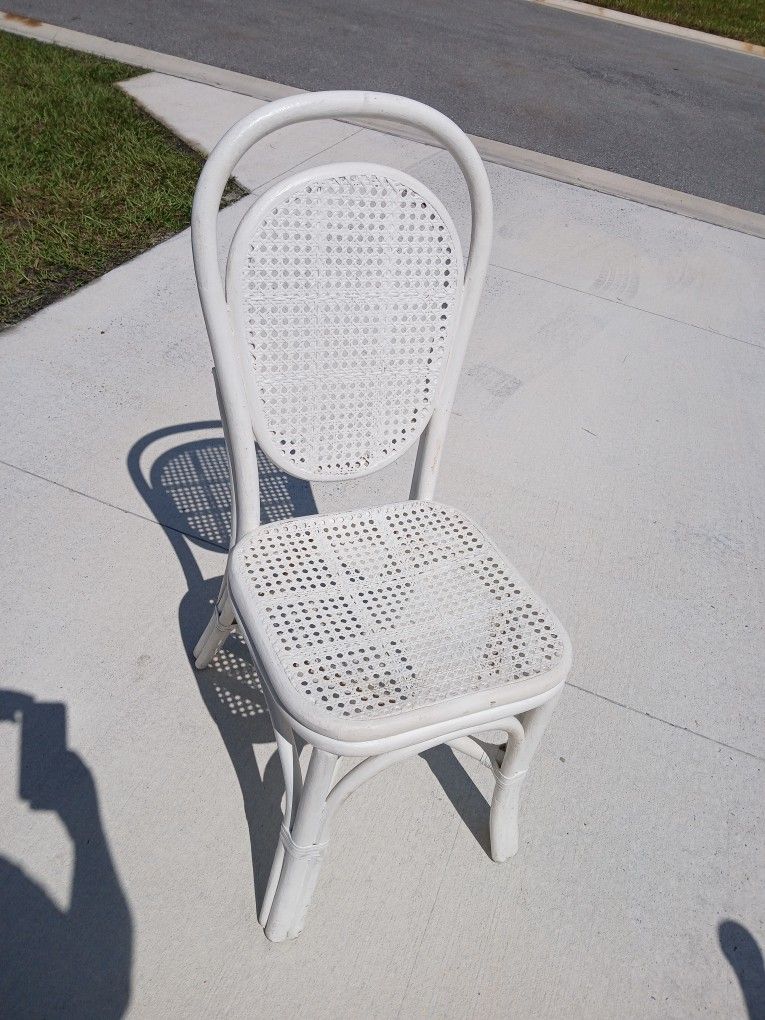 Cane Rattan Desk Chair