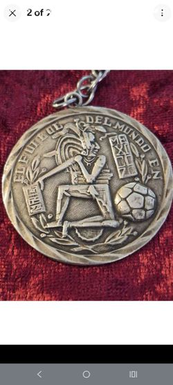 Sterling Silver 1970's Mexico World Cup Medallion