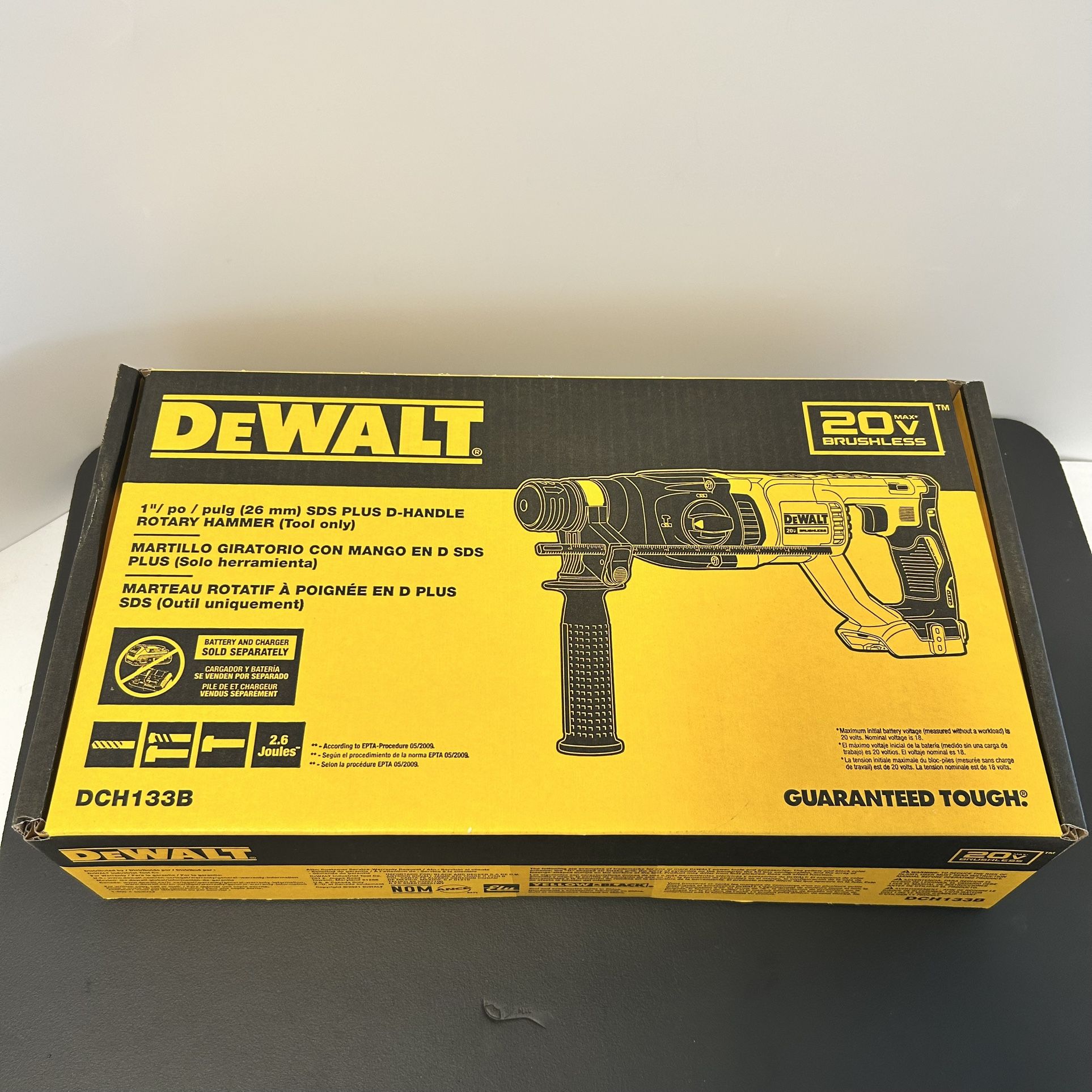 $130 Dewalt 20-Volt 1” SDS PLUS Rotary Hammer (Tool-Only)