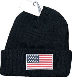 Winter USA Patch Cuffed Beanie w/ Lining