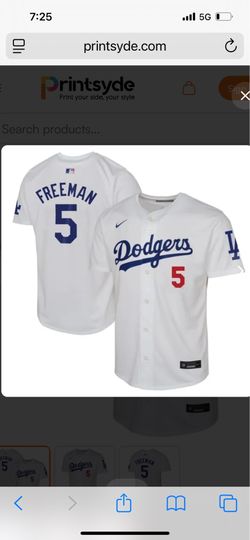 Freddy Freeman Dodgers Jersey- White
