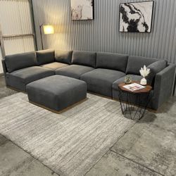 Henredon Murphy 6Pc Modular Sectional (Gray) *FREE DELIVERY 🚚 * 