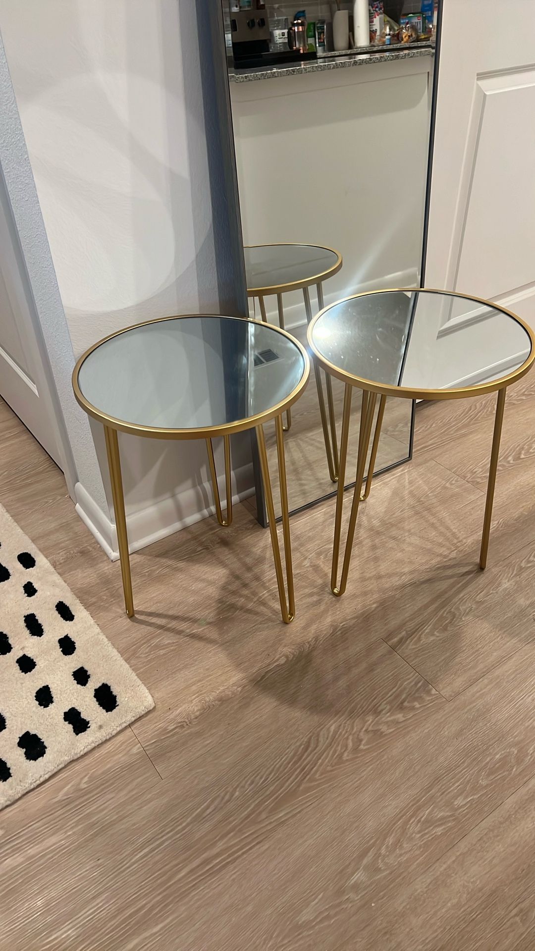 Gold mirror Glam Tables 
