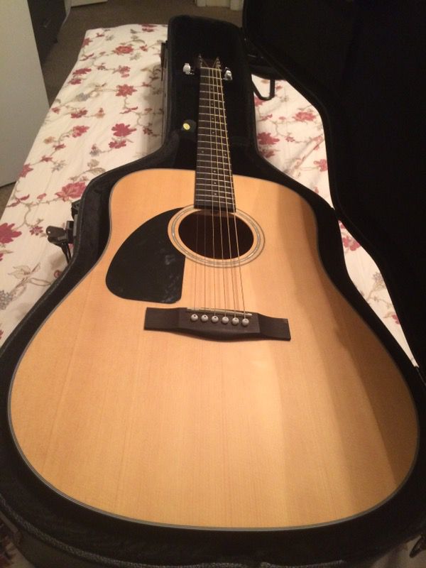 Acoustic guitar Fender LEFT HAND + case O.B.O