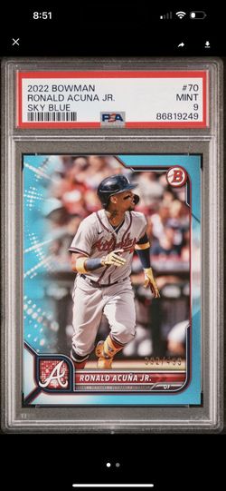 2022 Bowman Sky Blue Ronald Acuna PSA 9 /499