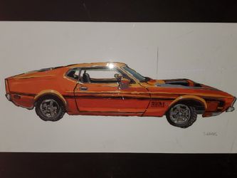 Mach 1 Mustang Painting Bye Stéphane Kardos
