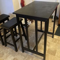 Table and Two Stools