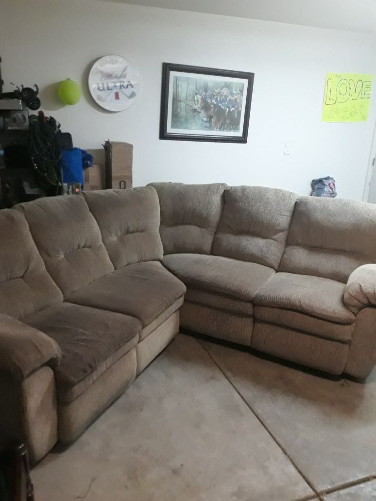 Two-piece sectional couch