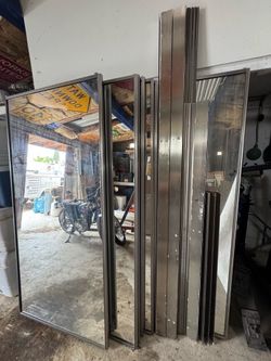 Mirror closet doors.