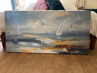 Beautiful massive abstract painting - “Ocean Play 1” by Lisa Ridgers
