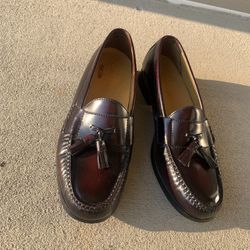 Cole Haan Mens Size 10 Dark Brown NikeAir Tassel SlipOn Dress Loafer Shoes 06588