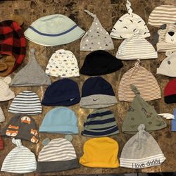 Baby Bundle Hats, Bibs ,and Swim Diapers 51 Pieces
