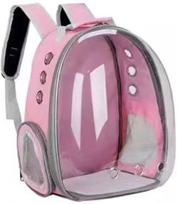 Pet Backpack Tote Bag Transparent Shoulder Bag Portable Bag Breathable Pink $25 Warehouse Address: 2745 Boone st  Columbia sc 29204 Behind DOLLAR TREE