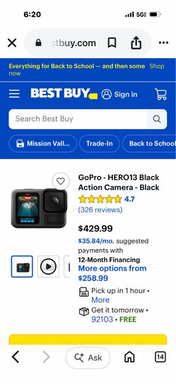 GO PRO 13 black Camara