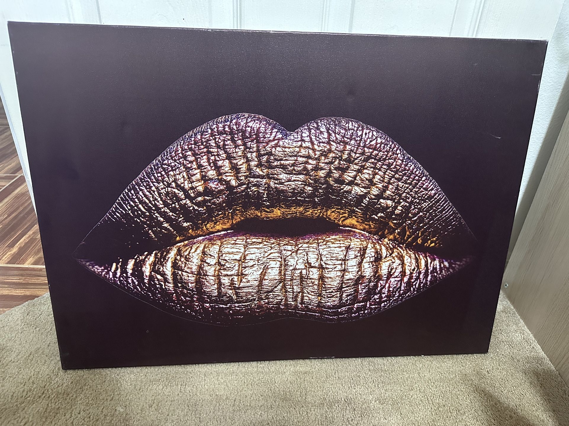 Lips Photograph On Canvas