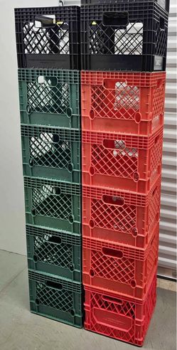 10 Plastic Milk Crates