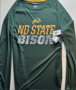 NEW** Men's Fanatics Branded Champion Green NDSU Bison Long Sleeve Jersey