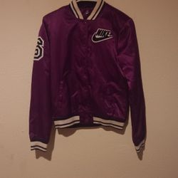 Womens Nike Satin Baseball Jacket 