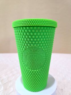 30th Anniv Starbucks Neon Green Grande 16oz Studded Tumbler Travel Tumbler Mug *Please Read Description