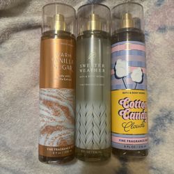 3 Bath and Body Works Mists