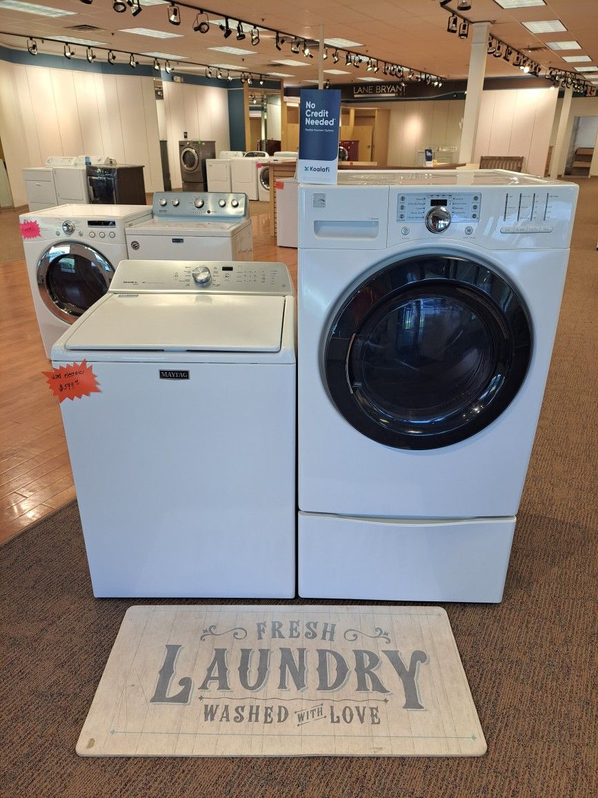 Maytag Brovs Xl Heavy Duty Super Capacity Washer And Kenmore Elite Heavy Duty Super Capacity Electric Dryer Set Nice And Clean Financing Available 