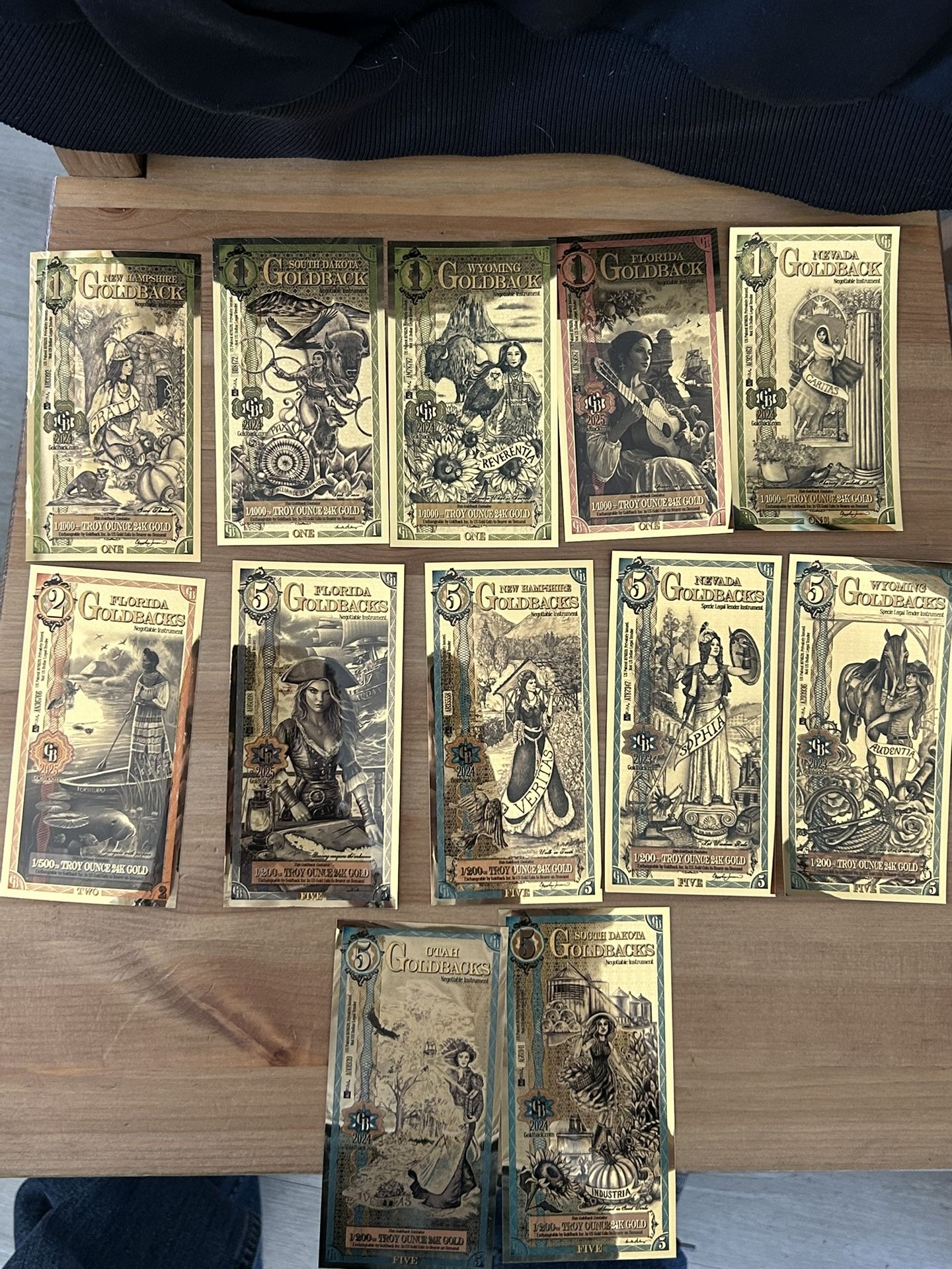 New Aurum Gold Back Notes